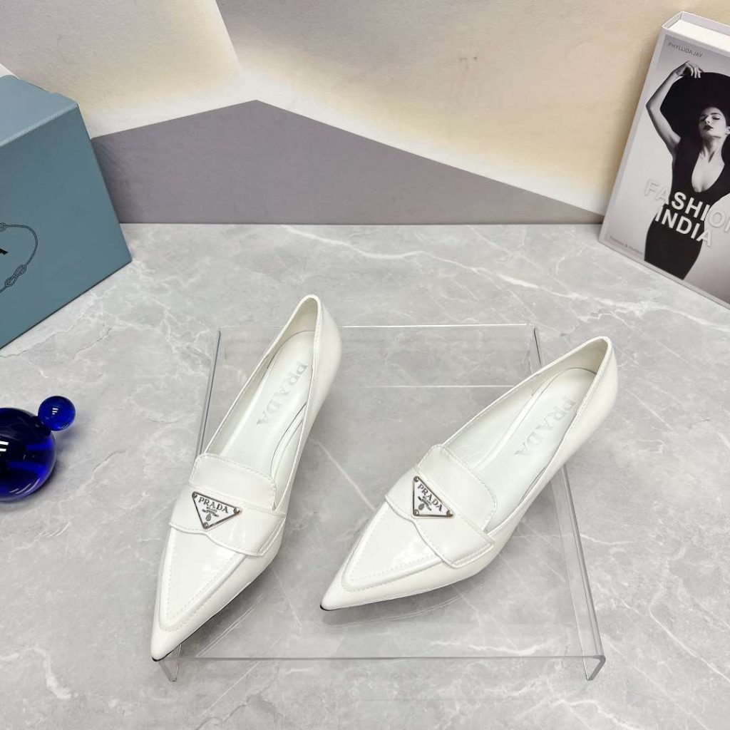 Prada Patent Pumps White For Women