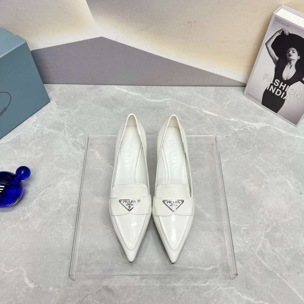 Prada Patent Pumps White For Women