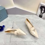 Prada Patent Pumps Cream For Women