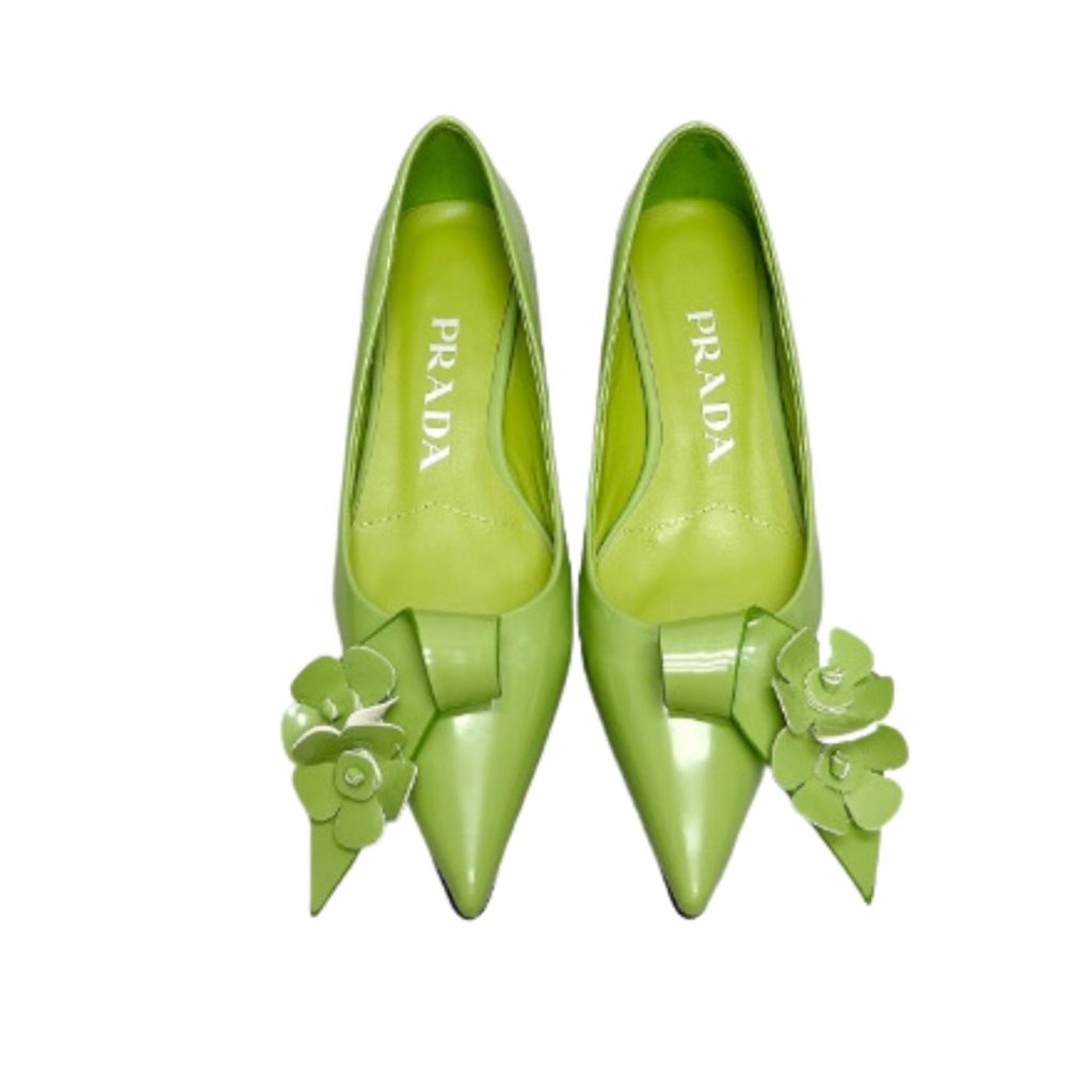 Prada Patent Pumps Green For Women