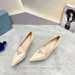 Prada Patent Pumps Cream For Women