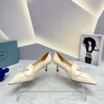 Prada Patent Pumps Cream For Women