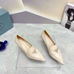 Prada Patent Pumps Cream For Women