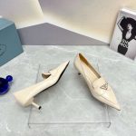 Prada Patent Pumps Cream For Women