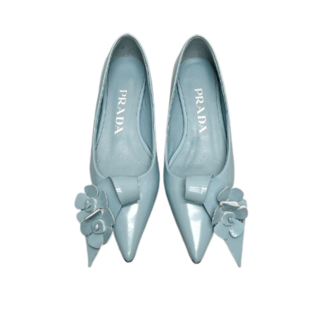 Prada Patent Pumps Jade Green For Women