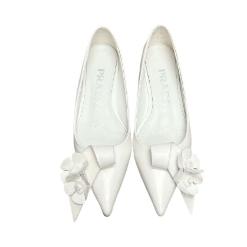 Prada Patent Pumps White For Women