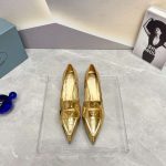 Prada Patent Pumps Gold For Women