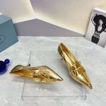 Prada Patent Pumps Gold For Women