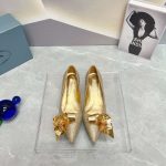 Prada Patent Pumps With Crystals Gold For Women