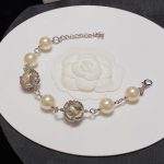 Chanel Pearl Bracelet Beige For Women