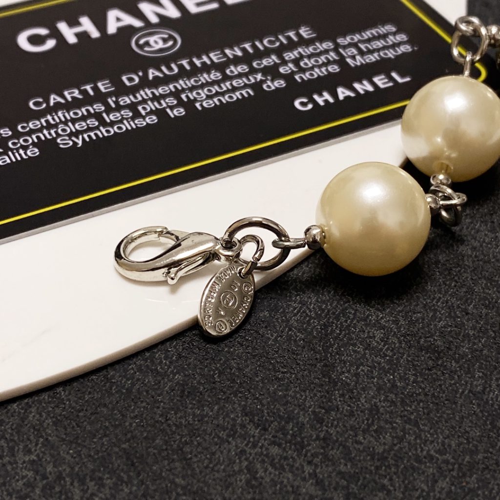 Chanel Pearl Bracelet Beige For Women