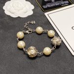 Chanel Pearl Bracelet Beige For Women