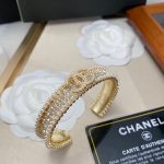 Chanel Pearls Bracelet Gold For Women