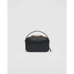 Prada Odette Leather Mini-Bag Black For Women 1BH203_ASK_F0002_V_OVO- 18.5 Cm/ 7.2 Inches