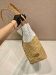 Prada Raffia Tote Bag Beige For Women 15in/38cm 1BG442_2DJS_F0N86_V_OOO