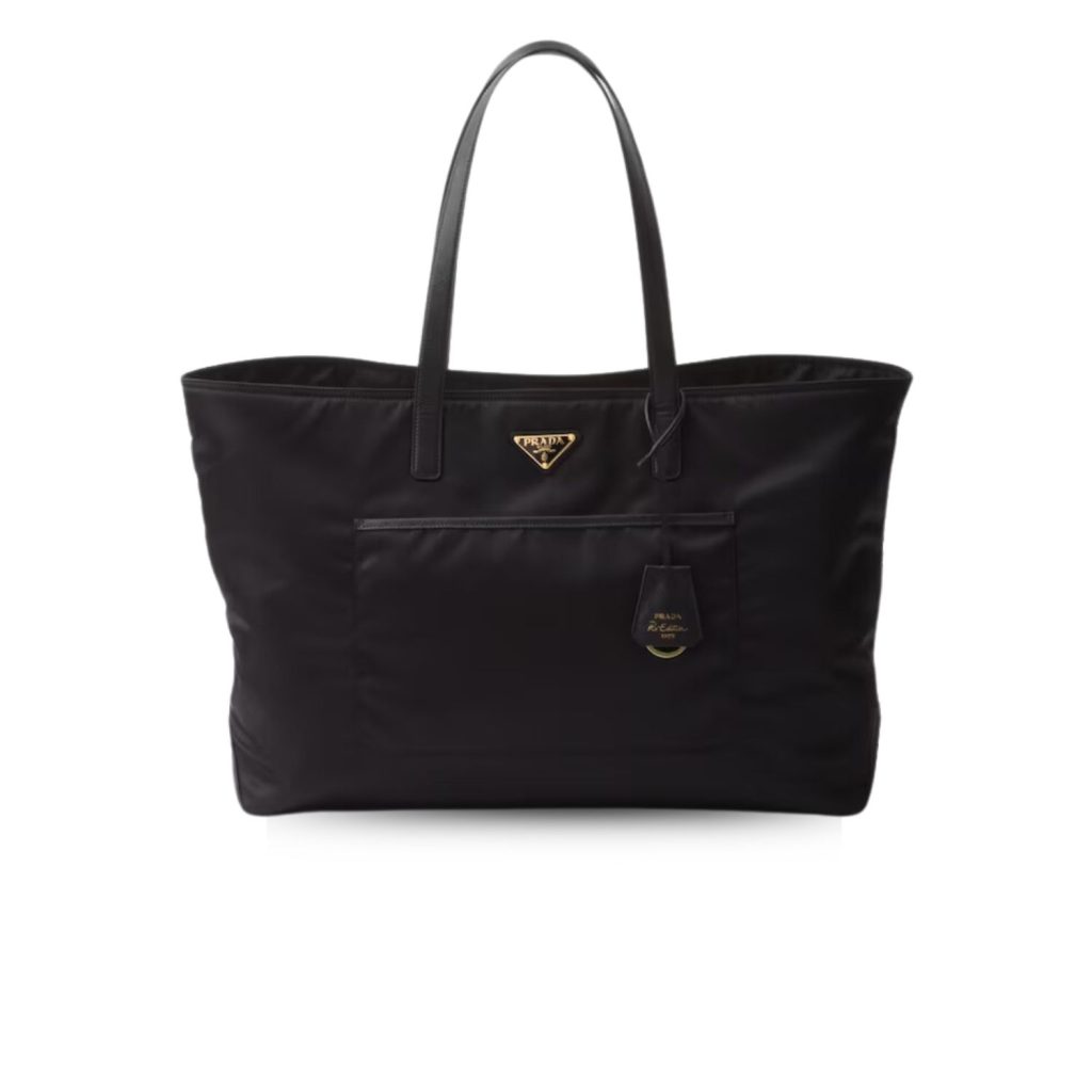 Prada Re-Edition 1978 Large Re-Nylon And Saffiano Tote Bag Black For Women 16.9 Inches/ 43 Cm 1BG527_R064_F0002_V_OOO