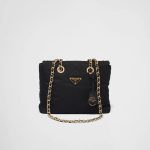 Prada Re-Edition 1995 Chaîne Re-Nylon Tote Black Bag For Women 1BG468_2AOS_F0002_V_COO- 25 Cm/ 9.8 Inches