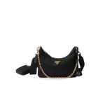 Prada Re-Edition 2005 Re-Nylon Bag Black For Women, Women’s Bags 8.6in/22cm 1BH204_R064_F0632_V_V9L