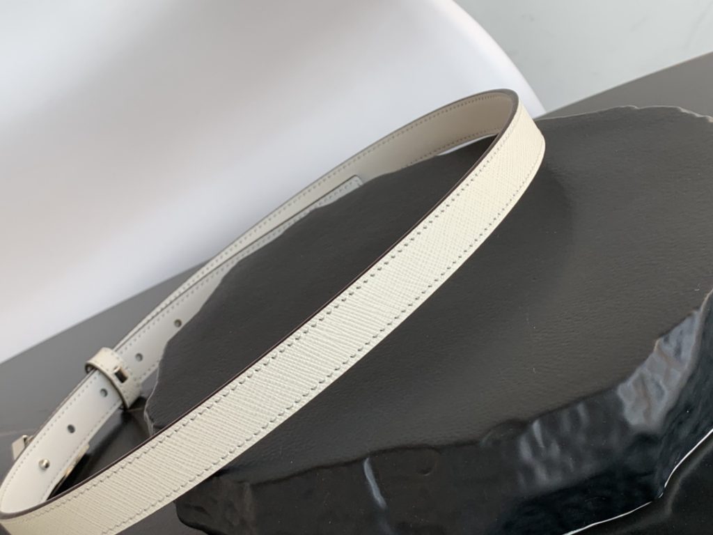 Prada Saffiano Belt White For Women