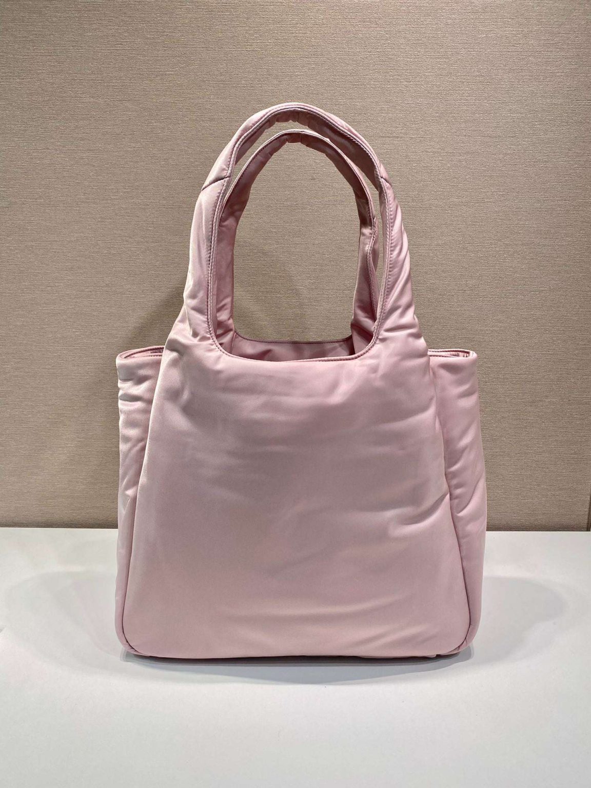 Prada Soft Padded Re-Nylon Bag White/Pink For Women 15in/38cm