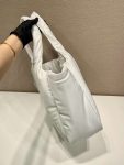 Prada Soft Padded Re-Nylon Bag White/Pink For Women 15in/38cm