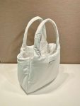 Prada Soft Padded Re-Nylon Bag White/Pink For Women 15in/38cm