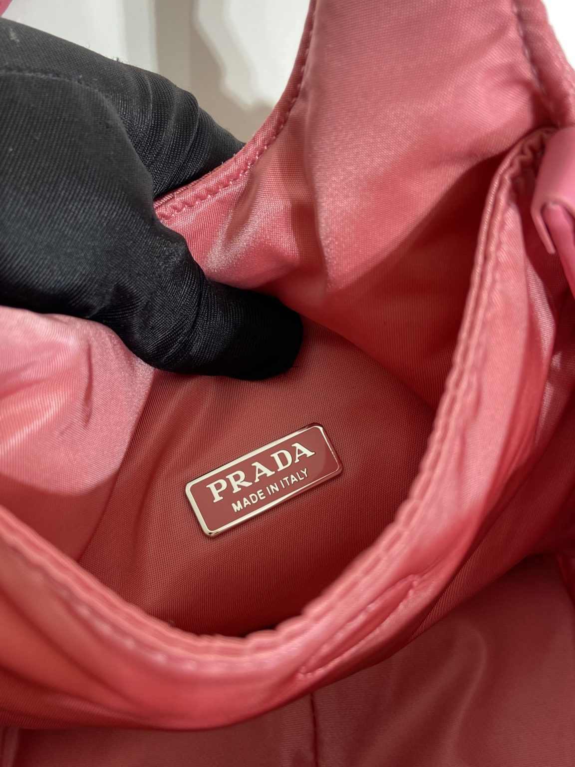 Prada Soft Padded Re-Nylon Mini-Bag White/Pink/Beige For Women 7.1in/18cm 1BA359_RCCJ_F0009_V_OVM