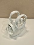 Prada Soft Padded Re-Nylon Mini-Bag White/Pink/Beige For Women 7.1in/18cm 1BA359_RCCJ_F0009_V_OVM