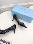 Prada Soft Pointed Heel Pumps Black For Women