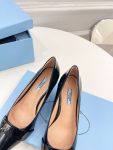 Prada Soft Pointed Heel Pumps Black For Women