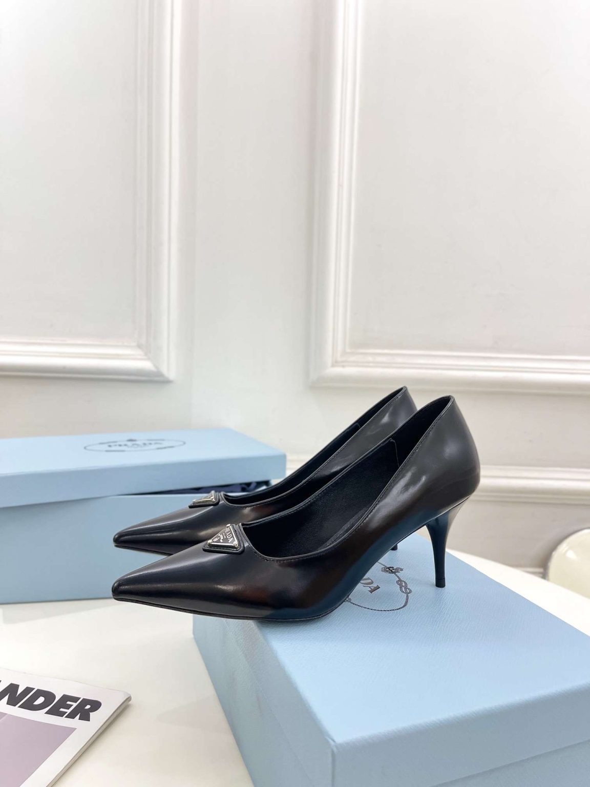 Prada Spike Pumps Black For Women