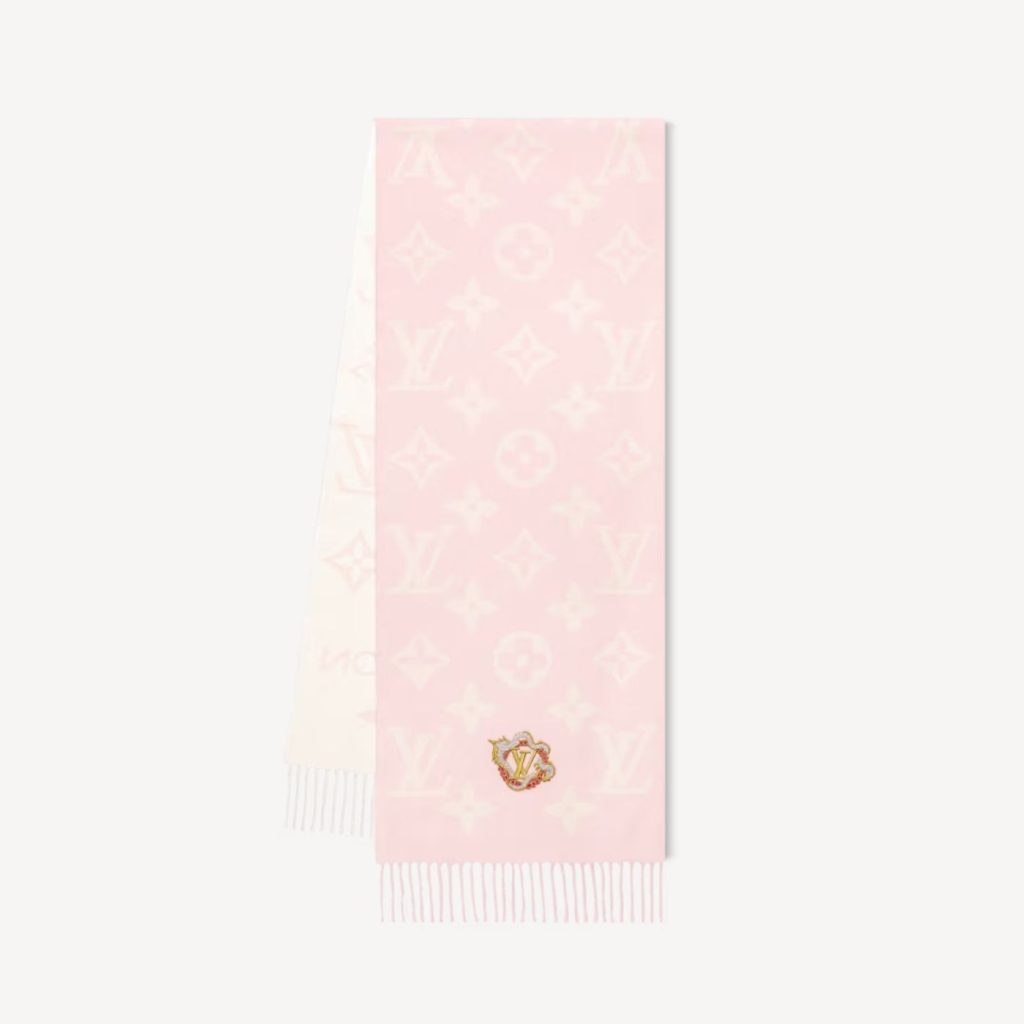 Louis Vuitton Precious Dragon LV Essential Scarf Pink For Women M79522