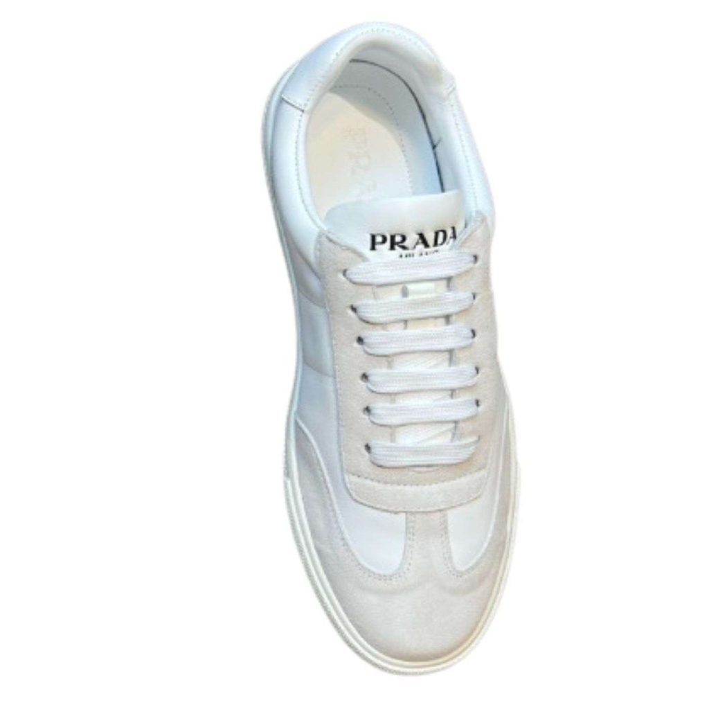 Prada Quilted Low Top Sneaker White For Women