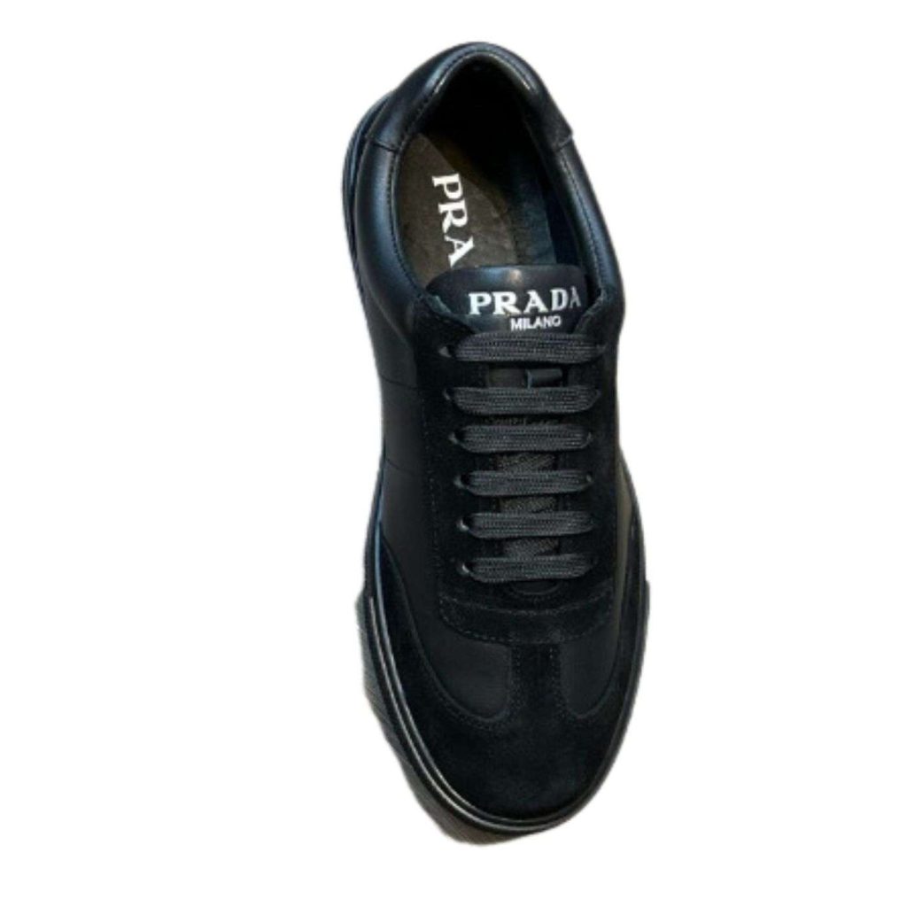 Prada Quilted Low Top Sneaker Black For Women