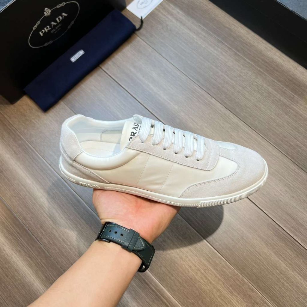 Prada Quilted Low Top Sneaker White For Women