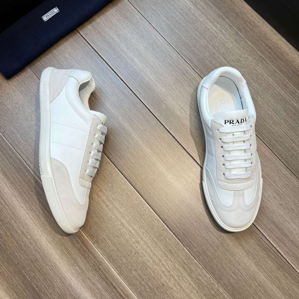 Prada Quilted Low Top Sneaker White For Women