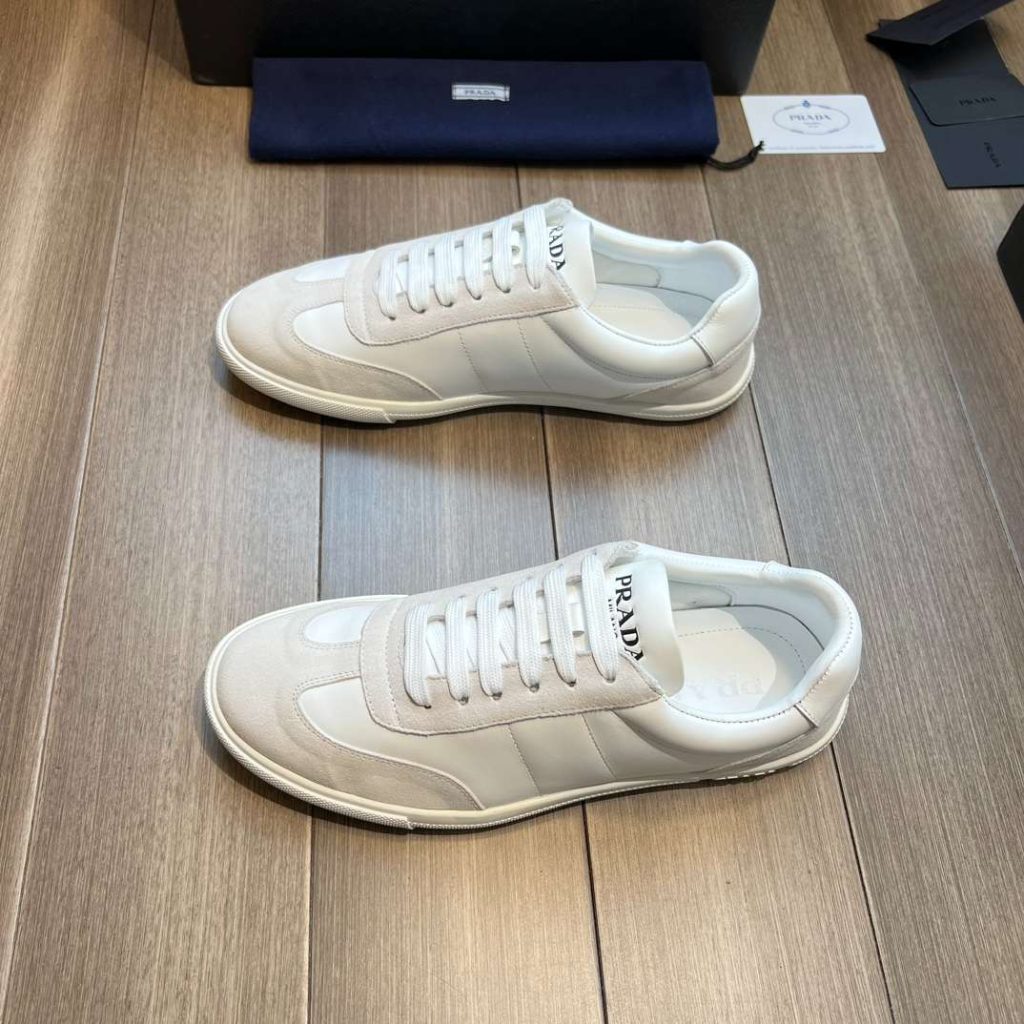 Prada Quilted Low Top Sneaker White For Women