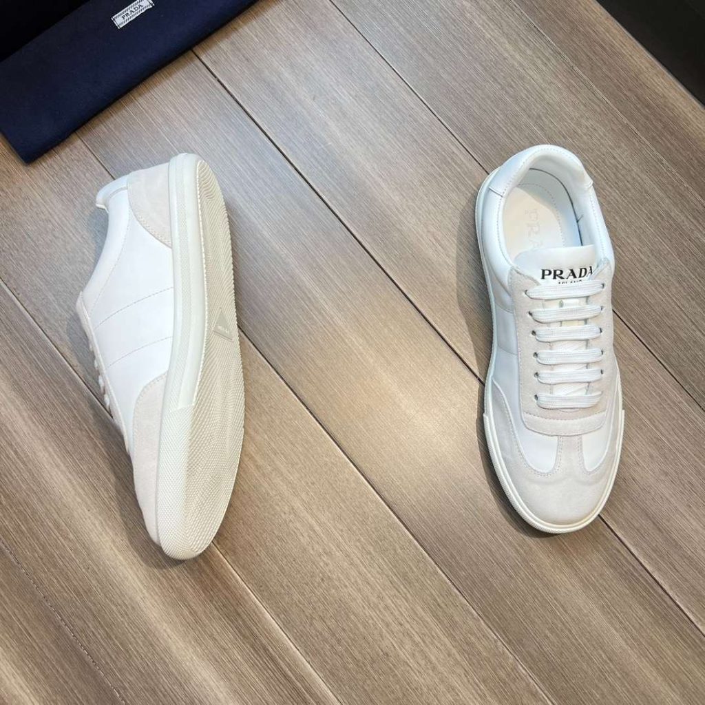 Prada Quilted Low Top Sneaker White For Women