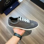 Prada Quilted Low Top Sneaker Grey For Women