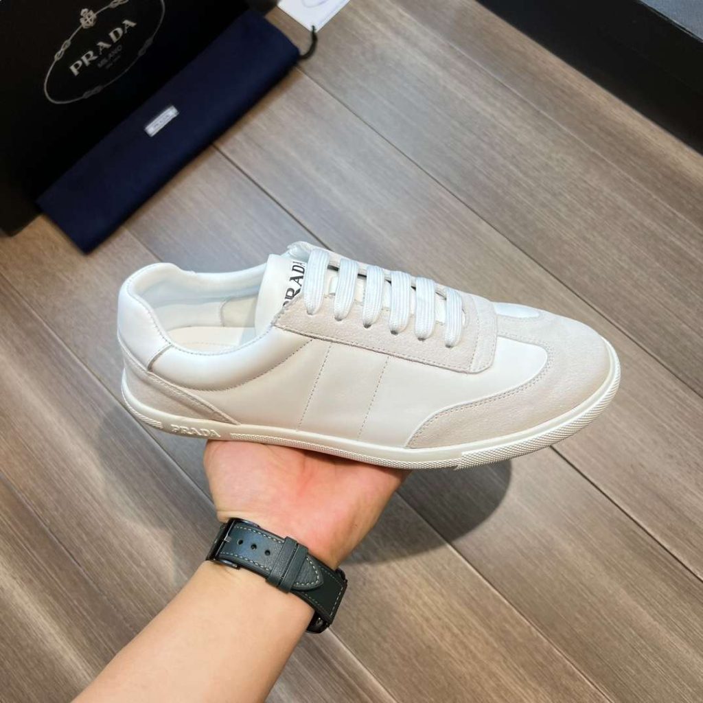 Prada Quilted Low Top Sneaker White For Women