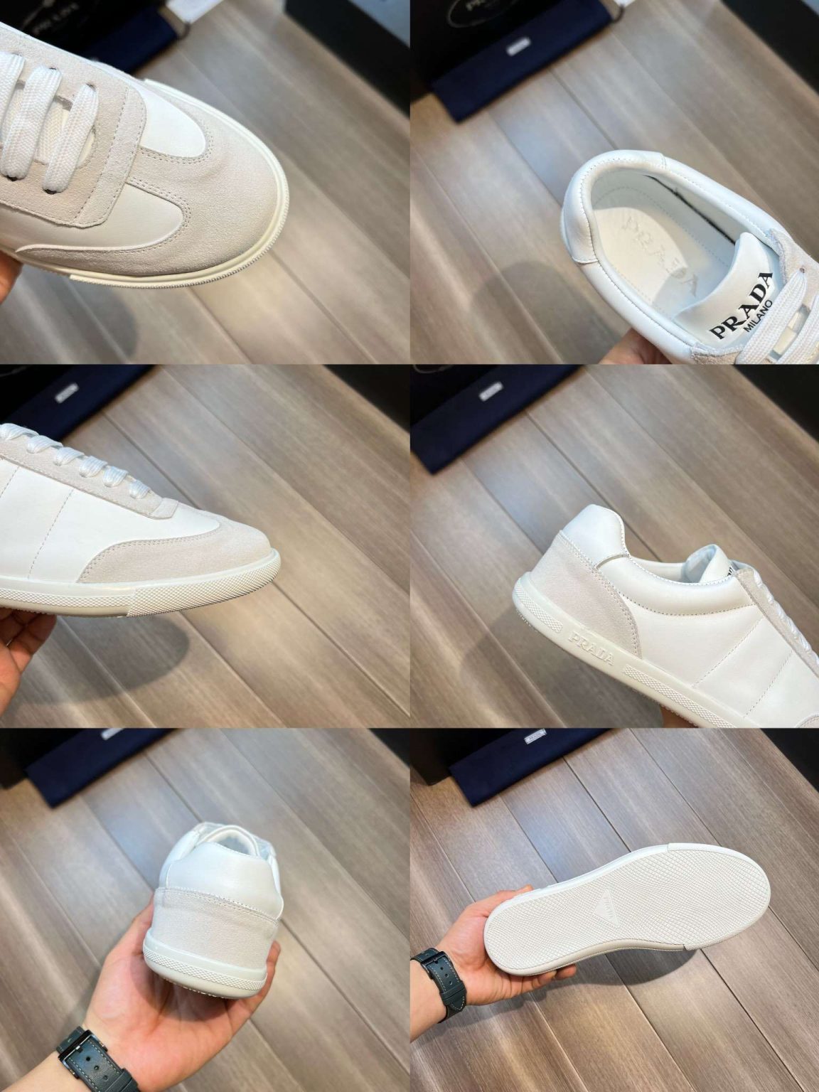 Prada Quilted Low Top Sneaker White For Women