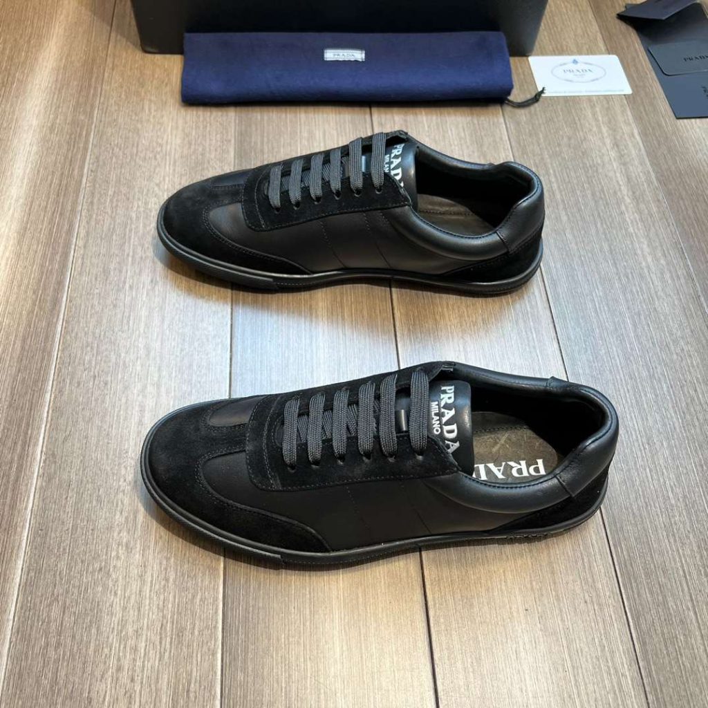 Prada Quilted Low Top Sneaker Black For Women