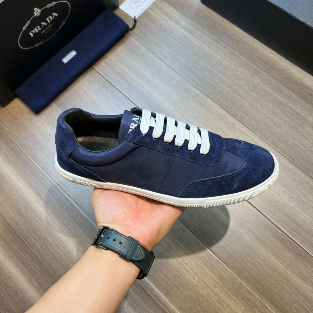 Quilted Low Top Sneaker Navy Blue For Women