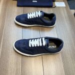 Quilted Low Top Sneaker Navy Blue For Women