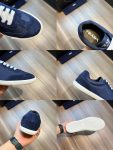 Quilted Low Top Sneaker Navy Blue For Women