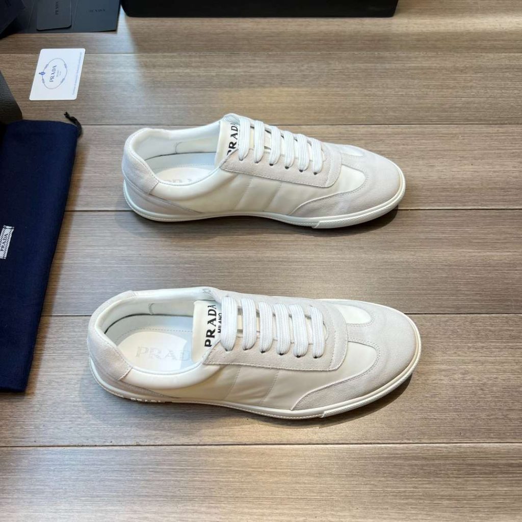 Prada Quilted Low Top Sneaker White For Women