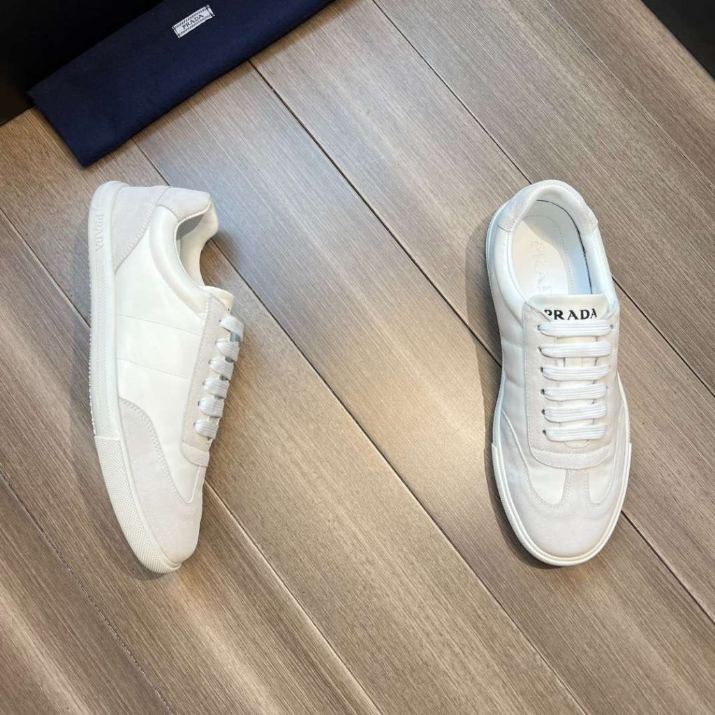 Prada Quilted Low Top Sneaker White For Women