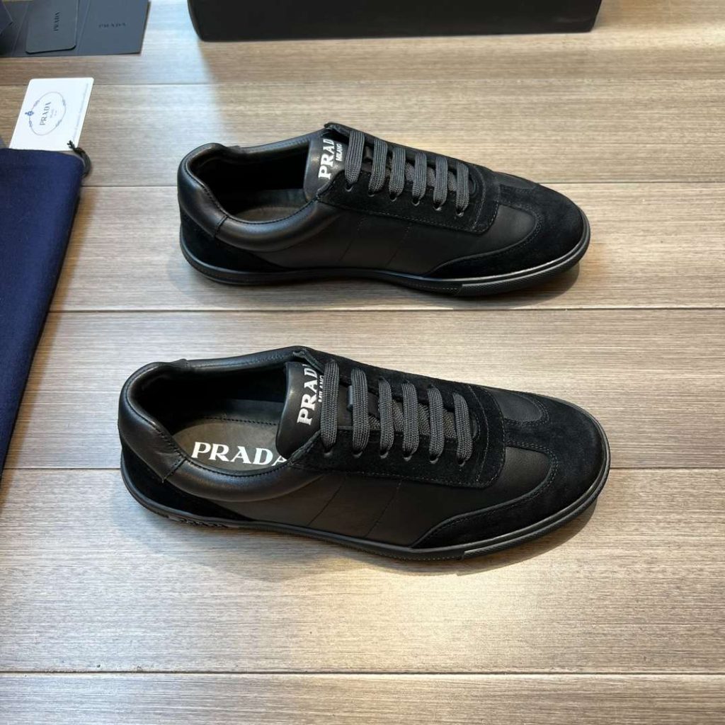 Prada Quilted Low Top Sneaker Black For Women