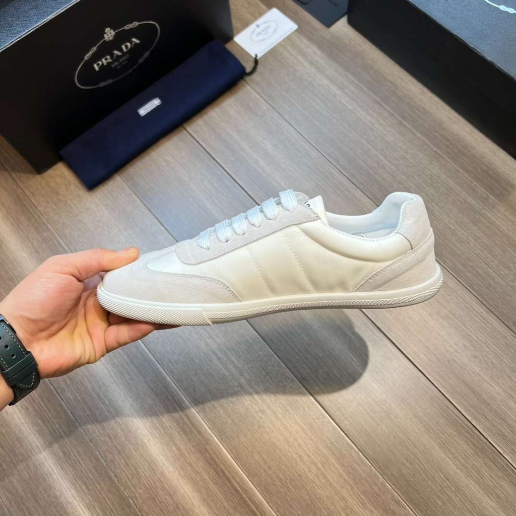 Prada Quilted Low Top Sneaker White For Women