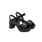 Prada Quilted Nappa Platform Sandals Black For Women 1XP43B_038_F0002_F_D065